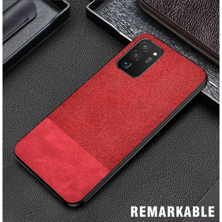 For Samsung Galaxy S20 FE Shockproof Splicing PU + Cloth Protective Case