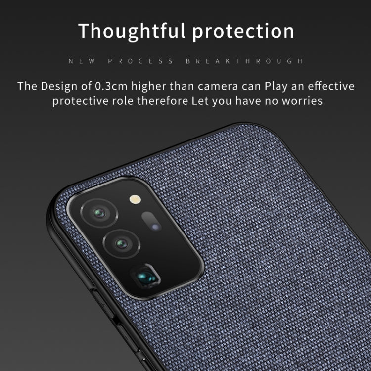 For Samsung Galaxy S20 FE Shockproof Splicing PU + Cloth Protective Case