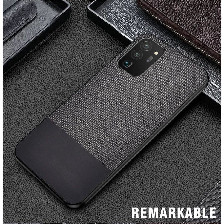For Samsung Galaxy S20 FE Shockproof Splicing PU + Cloth Protective Case