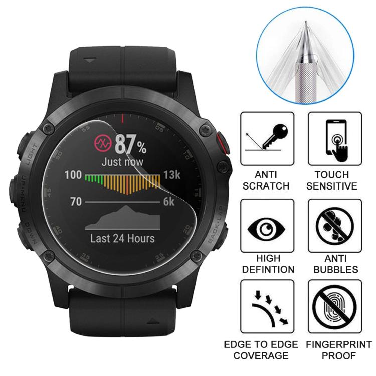 For Garmin Fenix 5x / 3 / 5x Plus 5pcs xDfind Soft Hydrogel Film Full Cover Watch Front Protector