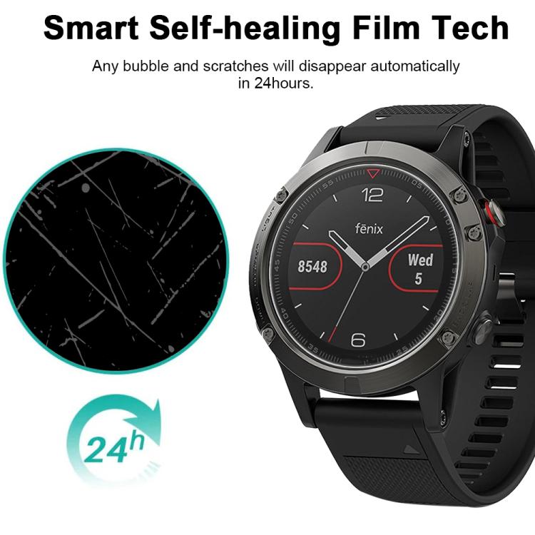 For Garmin Fenix 5x / 3 / 5x Plus 5pcs xDfind Soft Hydrogel Film Full Cover Watch Front Protector