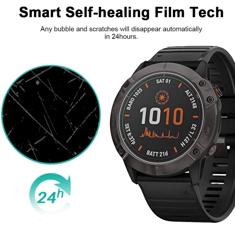 For Garmin Fenix 6X / 6X Pro 5pcs xDfind Soft Hydrogel Film Full Cover Watch Front Protector