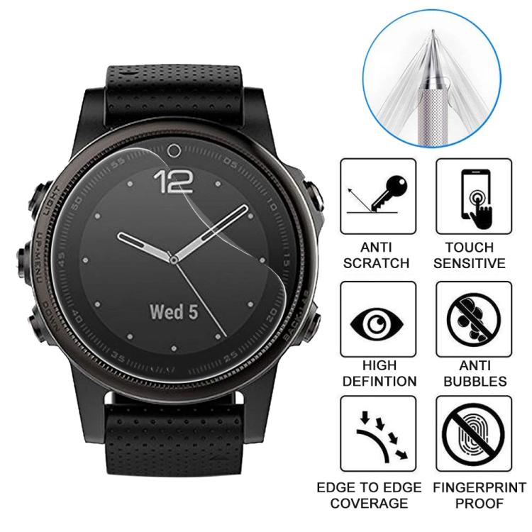 For Garmin Fenix 5s 5pcs xDfind Soft Hydrogel Film Full Cover Watch Front Protector