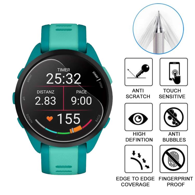 For Garmin Forerunner 165 5pcs xDfind Soft Hydrogel Film Full Cover Watch Front Protector