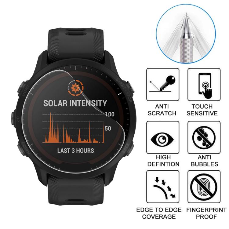 For Garmin Foreunner 955 5pcs xDfind Soft Hydrogel Film Full Cover Watch Front Protector