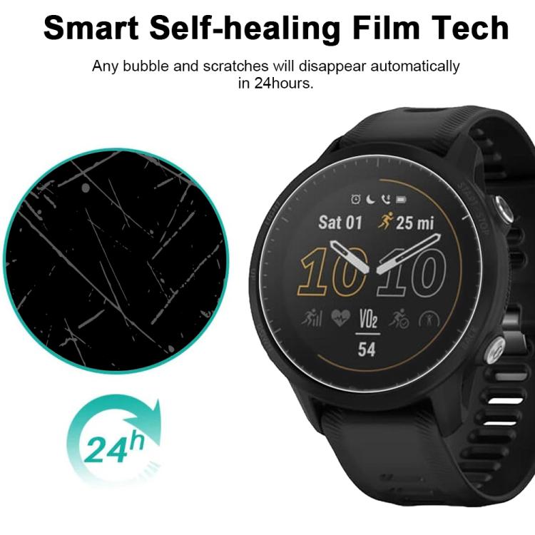 For Garmin Foreunner 955 5pcs xDfind Soft Hydrogel Film Full Cover Watch Front Protector