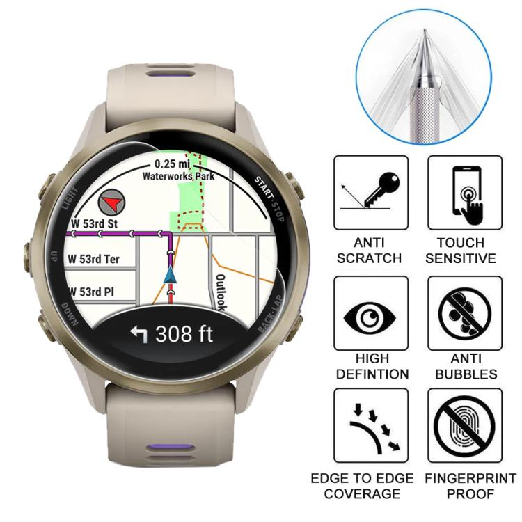 For Garmin Foreunner 970 47mm 5pcs xDfind Soft Hydrogel Film Full Cover Watch Front Protector