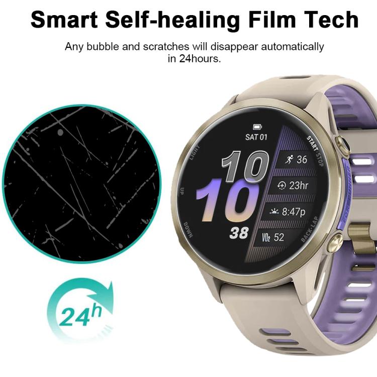 For Garmin Foreunner 970 47mm 5pcs xDfind Soft Hydrogel Film Full Cover Watch Front Protector