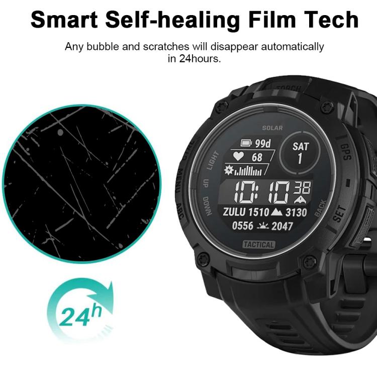 For Garmin Instinct 3 45mm 5pcs xDfind Soft Hydrogel Film Full Cover Watch Front Protector