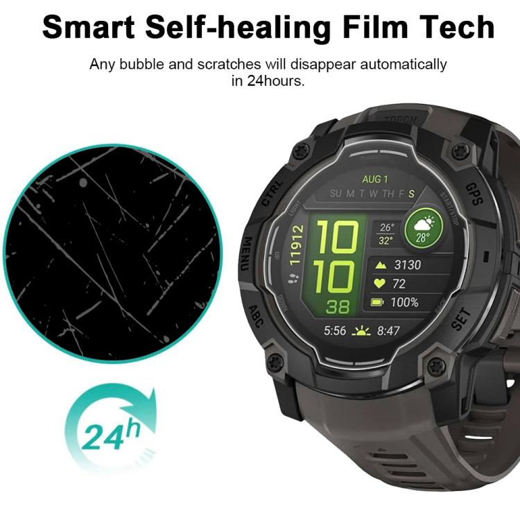 For Garmin Instinct 3 50mm 5pcs xDfind Soft Hydrogel Film Full Cover Watch Front Protector