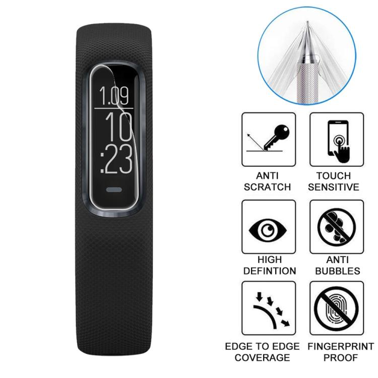 For Garmin vivosmart 4 5pcs xDfind Soft Hydrogel Film Full Cover Watch Front Protector