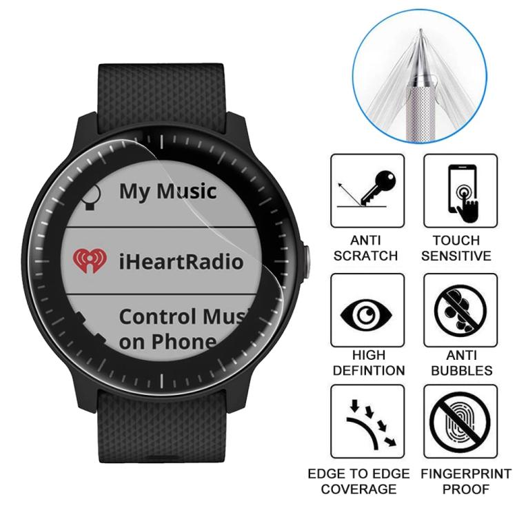 For Garmin vivoactive 3 Music 5pcs xDfind Soft Hydrogel Film Full Cover Watch Front Protector