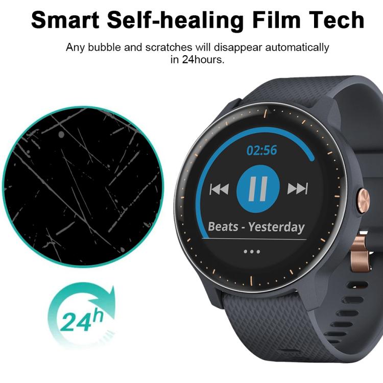 For Garmin vivoactive 3 Music 5pcs xDfind Soft Hydrogel Film Full Cover Watch Front Protector