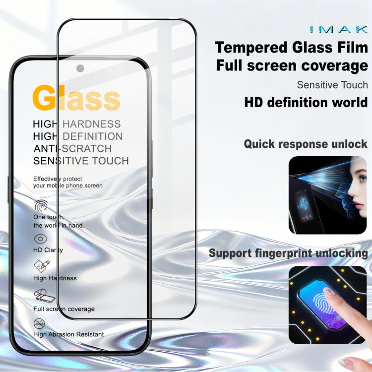 For Tecno Camon 50 4G imak 9H Surface Hardness Full Screen Tempered Glass Film Pro+ Series