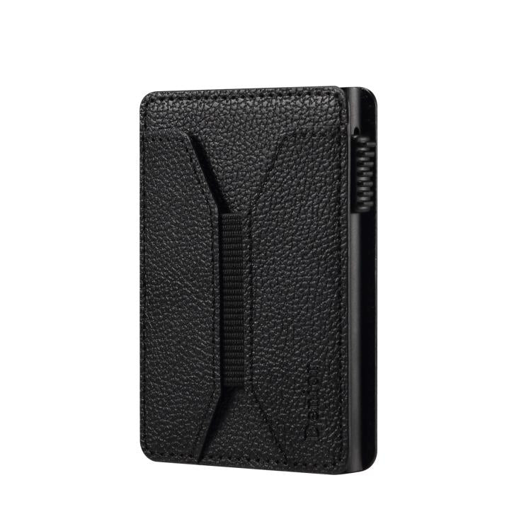 Denior V24 Litchi Texture MagSafe Wallet PU Leather Card Holder Bag