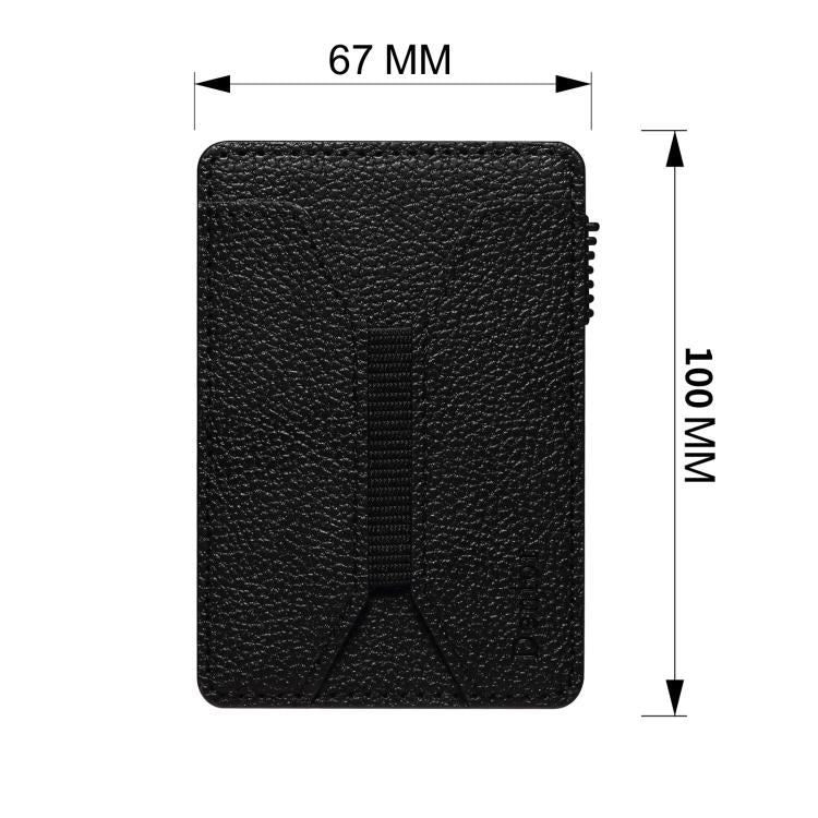 Denior V24 Litchi Texture MagSafe Wallet PU Leather Card Holder Bag