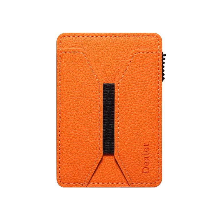 Denior V24 Litchi Texture MagSafe Wallet PU Leather Card Holder Bag