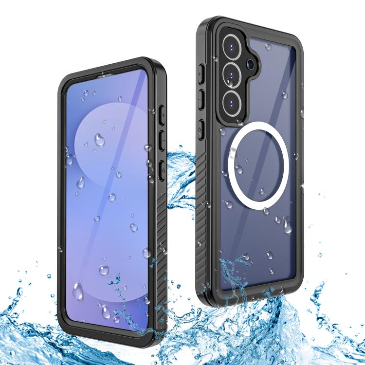 For Samsung Galaxy S25 FE 5G RedPepper MagSafe Shockproof IP68 Waterproof PC Hybrid TPU Phone Case - Black