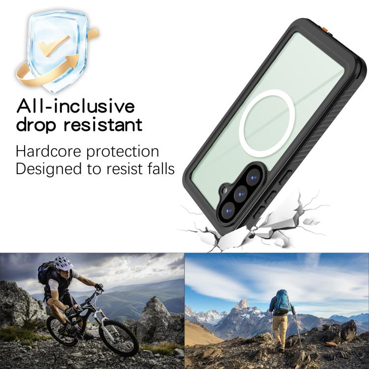 For Samsung Galaxy S26+ 5G RedPepper MagSafe Shockproof IP68 Waterproof PC Hybrid TPU Phone Case - Black