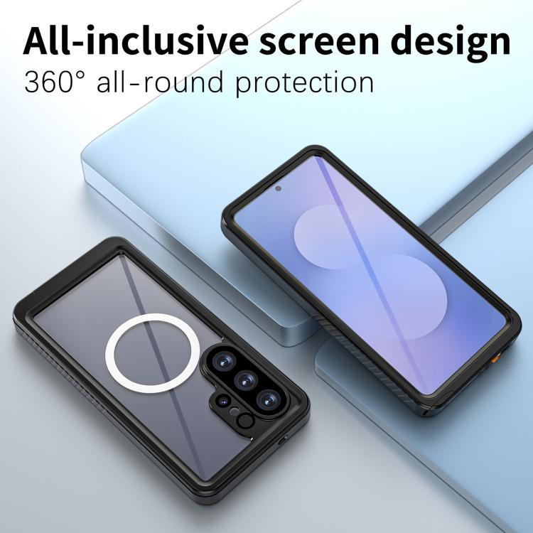 For Samsung Galaxy S26 Ultra 5G RedPepper MagSafe Shockproof IP68 Waterproof PC Hybrid TPU Phone Case - Black
