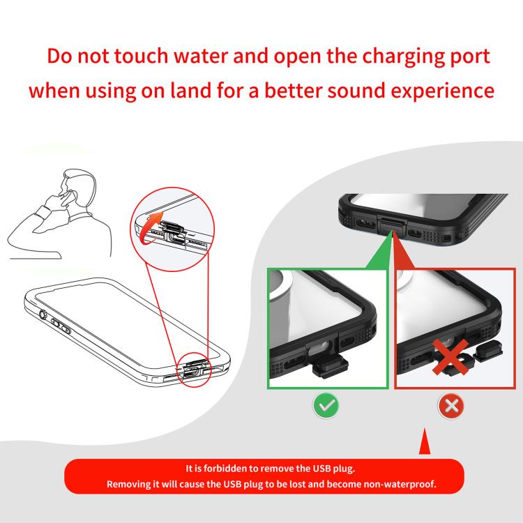 For iPhone 17 Pro Max RedPepper IP68 Waterproof Triple-proof MagSafe Phone Case