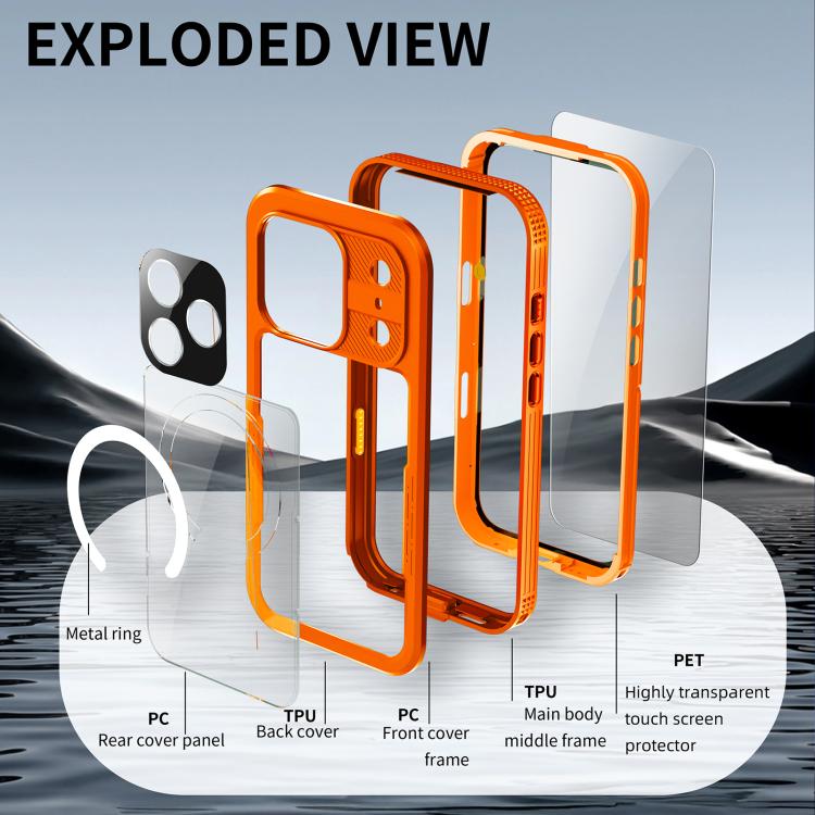 For iPhone 17 Pro Max RedPepper IP68 Waterproof Triple-proof MagSafe Phone Case