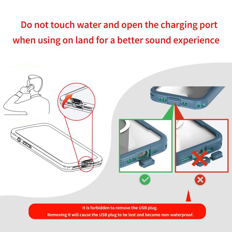 For iPhone 17 Pro Max RedPepper IP68 Waterproof Triple-proof MagSafe Phone Case