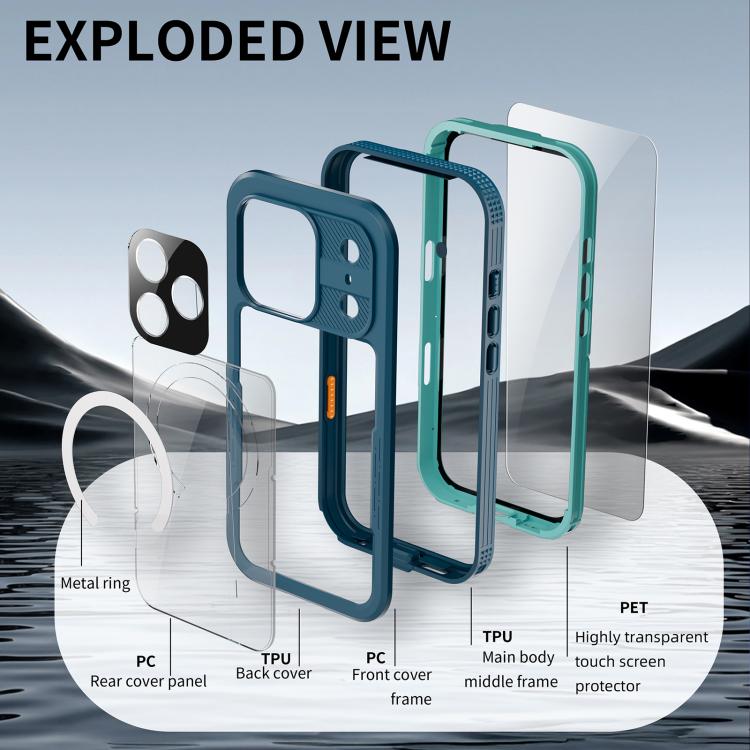 For iPhone 17 Pro Max RedPepper IP68 Waterproof Triple-proof MagSafe Phone Case