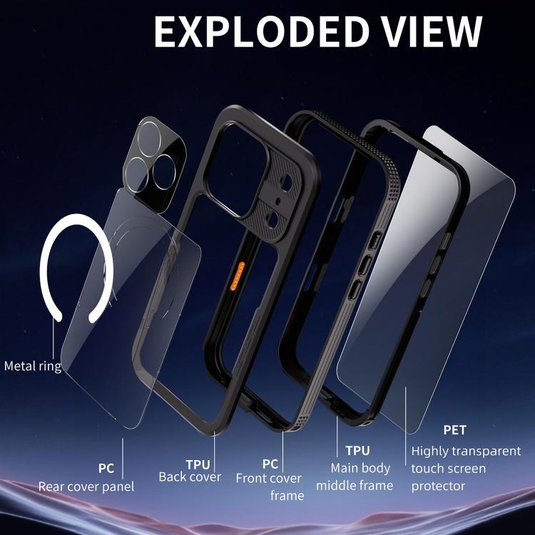 For iPhone 17 Pro RedPepper IP68 Waterproof Triple-proof MagSafe Phone Case