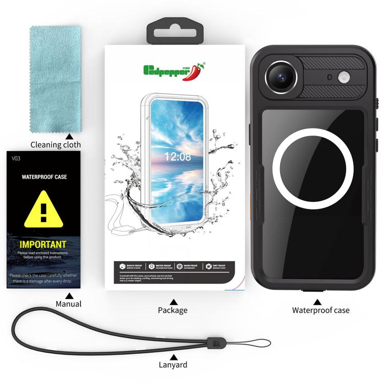 For iPhone Air RedPepper IP68 Waterproof Triple-proof MagSafe Phone Case