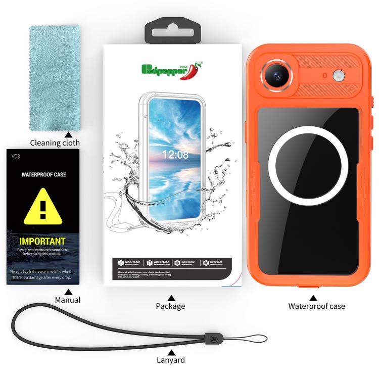 For iPhone Air RedPepper IP68 Waterproof Triple-proof MagSafe Phone Case