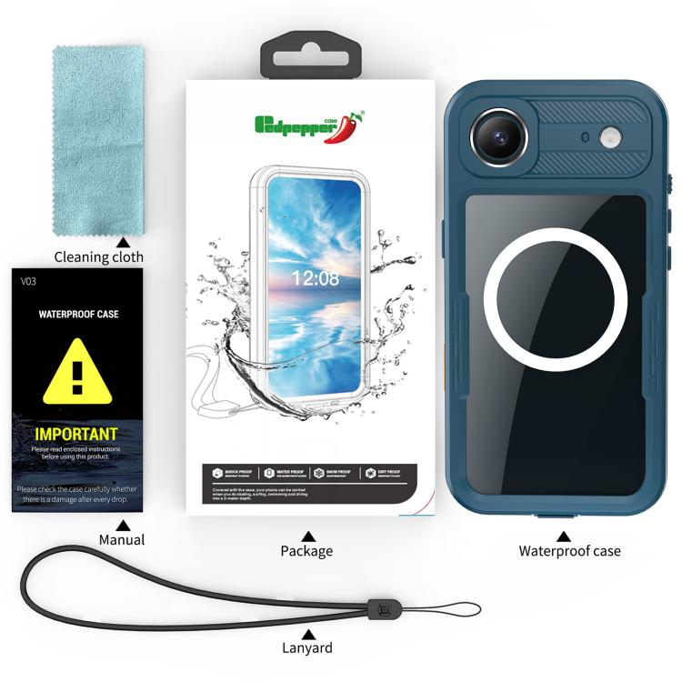 For iPhone Air RedPepper IP68 Waterproof Triple-proof MagSafe Phone Case
