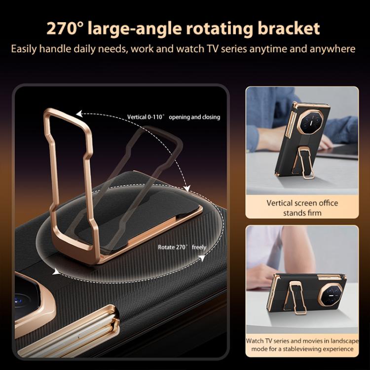 For Huawei Mate XT Ultimate / XTs Ultimate Smart Window Slim Waist Wristband Stand Phone Case