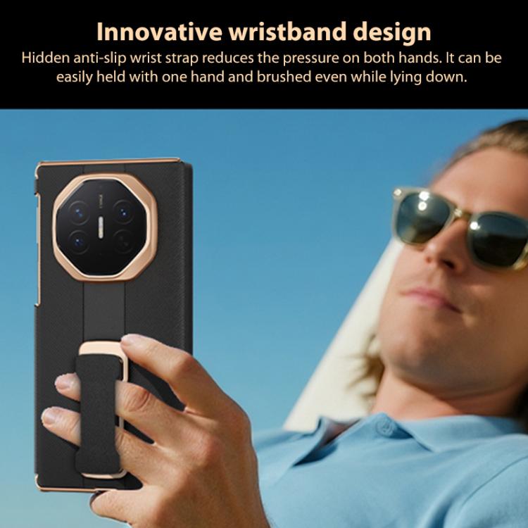 For Huawei Mate XT Ultimate / XTs Ultimate Smart Window Slim Waist Wristband Stand Phone Case