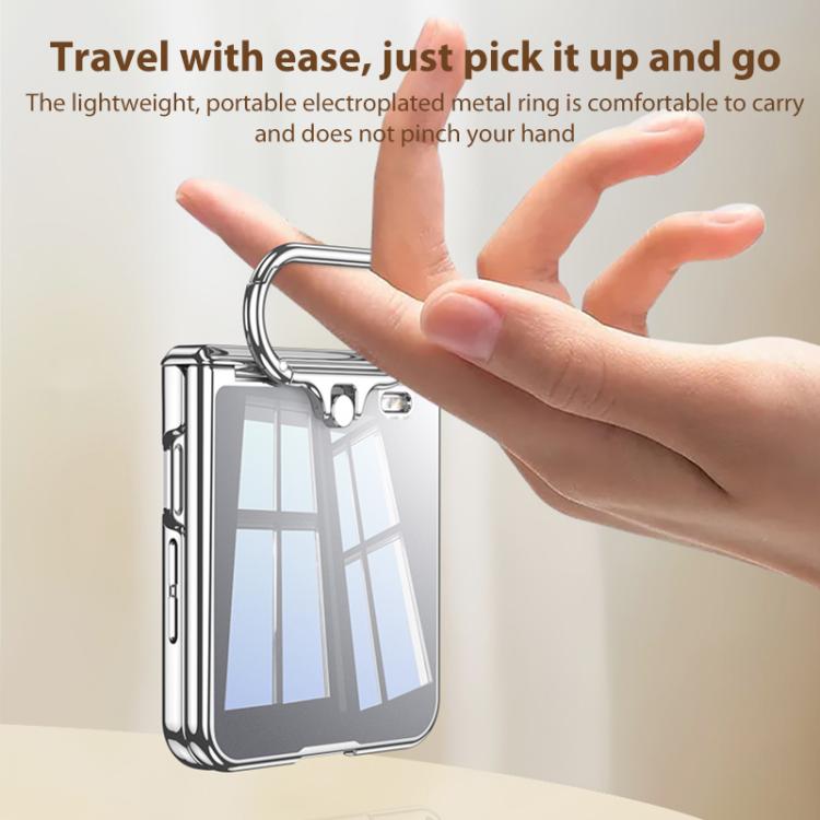 For Honor Magic V Flip 2 GKK Integrated Folding Magnetic Hinge Phantom Phone Case with Oval Ring