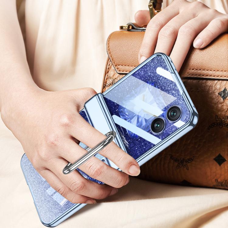 For Honor Magic V Flip 2 GKK Integrated Folding Magnetic Hinge Phantom Phone Case with Oval Ring
