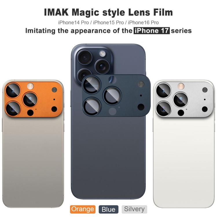 For iPhone 14 Pro/15 Pro/16 Pro imak Magic Style Lens Film, Imitating the Appearance of the iP17 Pro