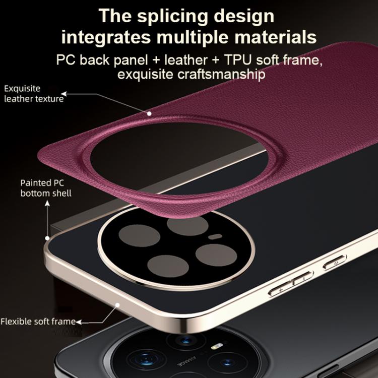 For Honor Magic8 Pro Skin Feel Leather Texture Cooling Phone Case