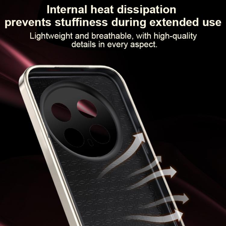 For Honor Magic8 Pro Skin Feel Leather Texture Cooling Phone Case