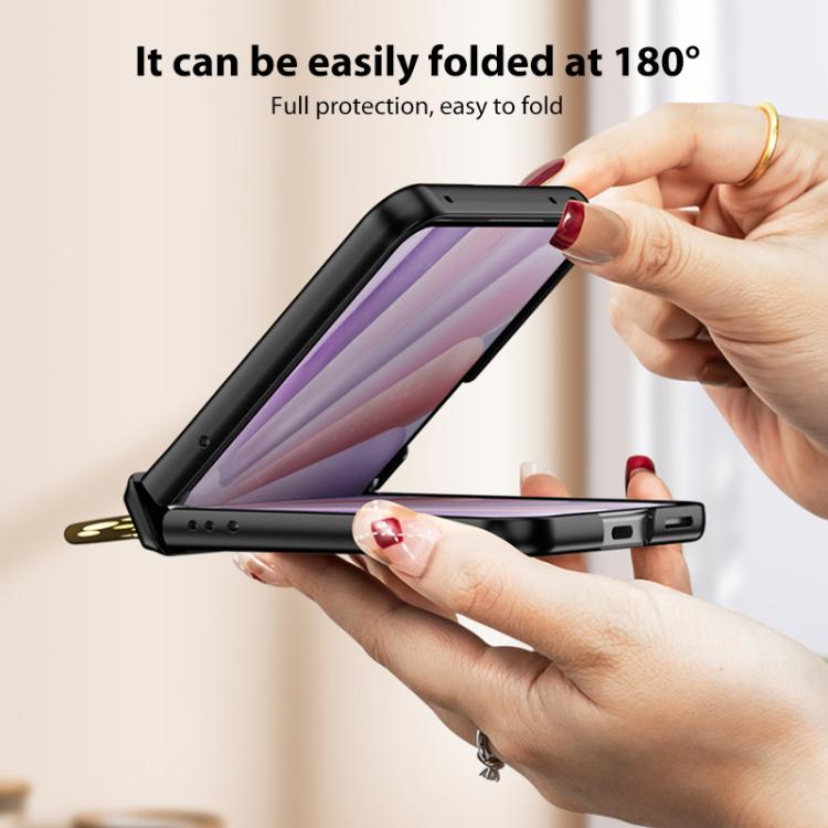 For Honor Magic V Flip 2 GKK Integrated Magnetic Hinged Flip Case with Ring Holder