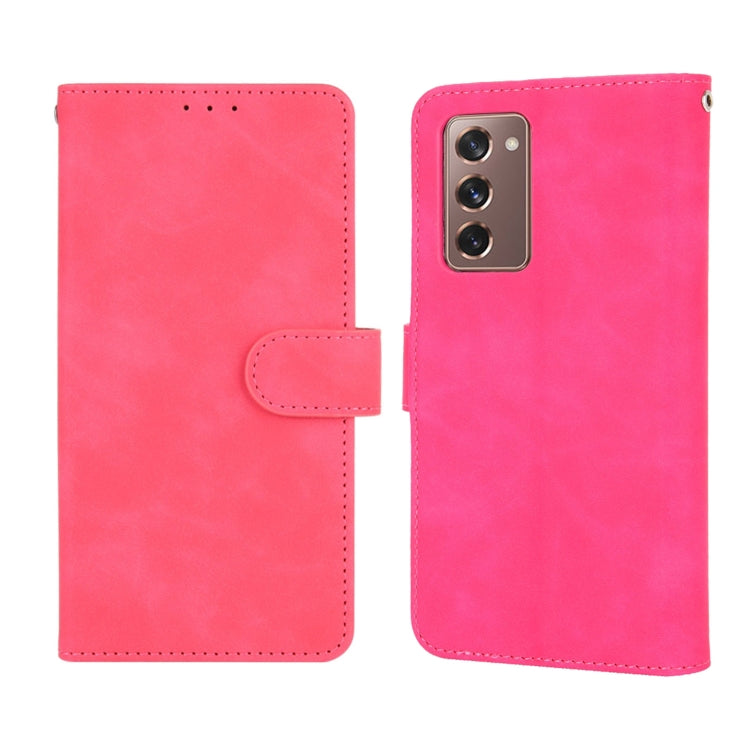 For Samsung Galaxy Z Fold2 5G Solid Color Skin Feel Magnetic Buckle Horizontal Flip Calf Texture PU Leather Case with Holder & Card Slots & Wallet
