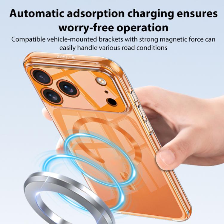 For iPhone 17 Pro Max GKK Phantom CD Pattern Magnetic MagSafe Transparent Phone Case
