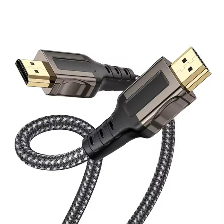 HDMI 2.1 Male to Male 8K 60Hz Zinc Alloy HD Video Cable for Laptop Projector TV Monitor, Length:1m