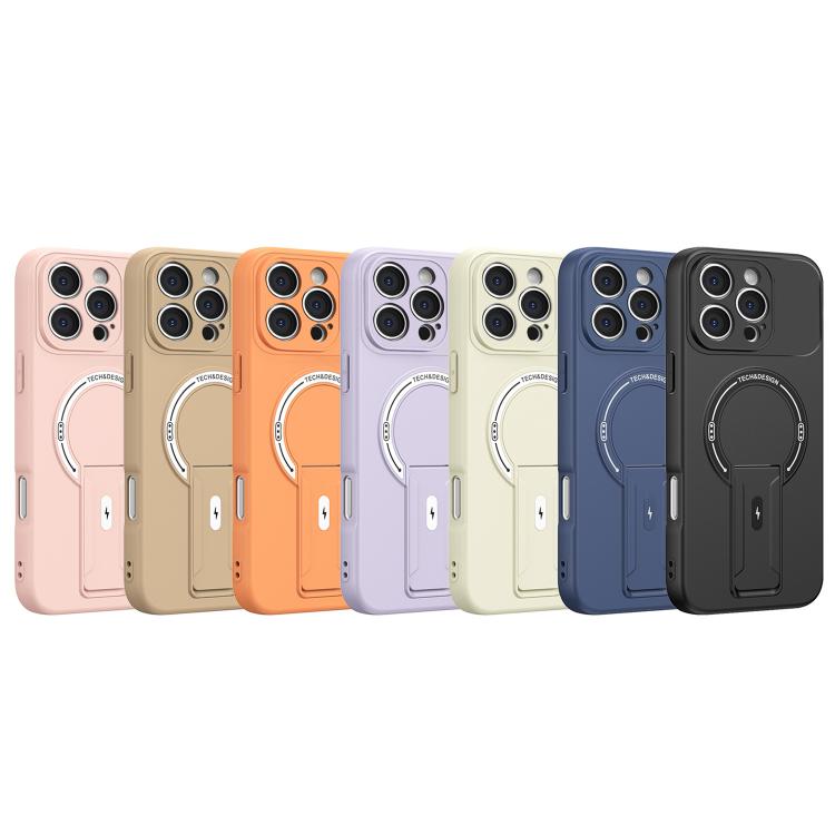 For iPhone 16 Pro Max Skin Feel MagSafe Phone Case with Holder