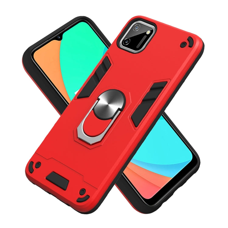 For OPPO Realme C11 Armour Series PC + TPU Protective Case with Ring Holder