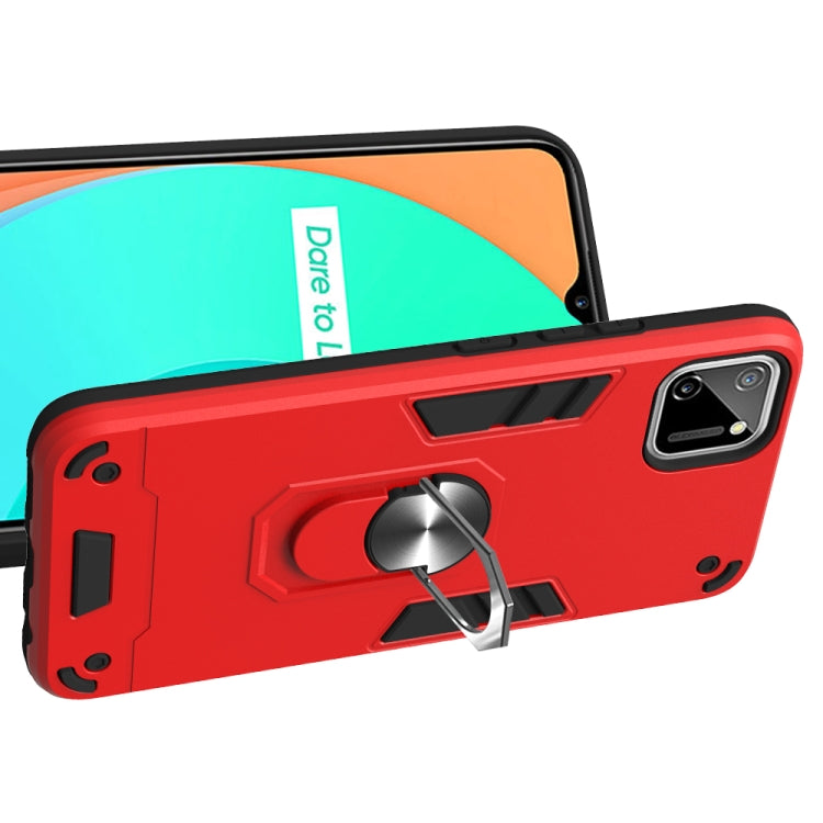 For OPPO Realme C11 Armour Series PC + TPU Protective Case with Ring Holder