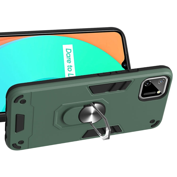 For OPPO Realme C11 Armour Series PC + TPU Protective Case with Ring Holder
