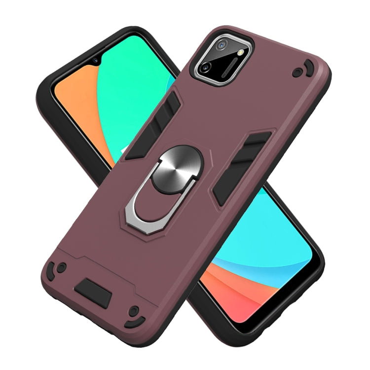 For OPPO Realme C11 Armour Series PC + TPU Protective Case with Ring Holder