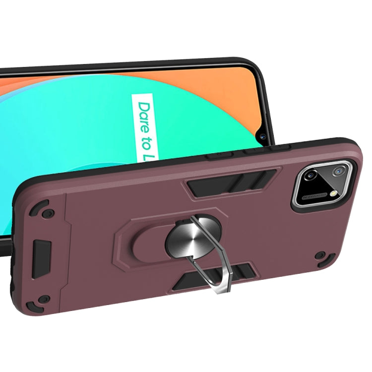 For OPPO Realme C11 Armour Series PC + TPU Protective Case with Ring Holder