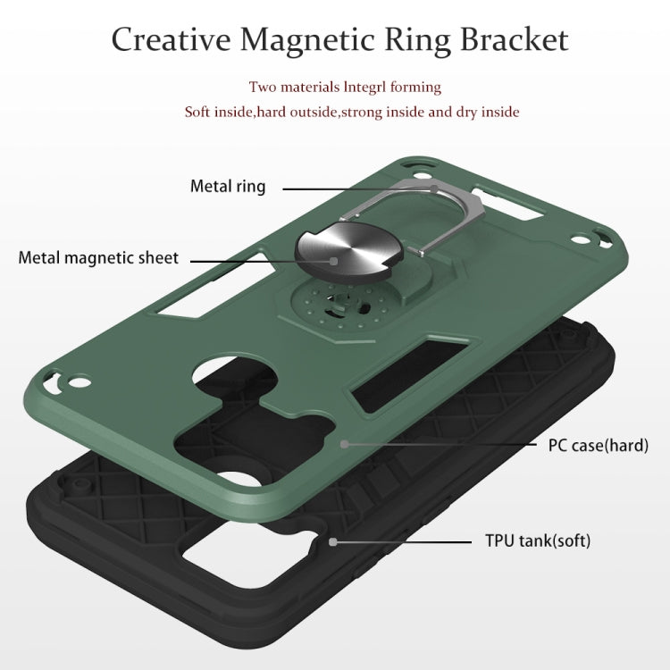 For OPPO Realme C12 / C15 Armour Series PC + TPU Protective Case with Ring Holder